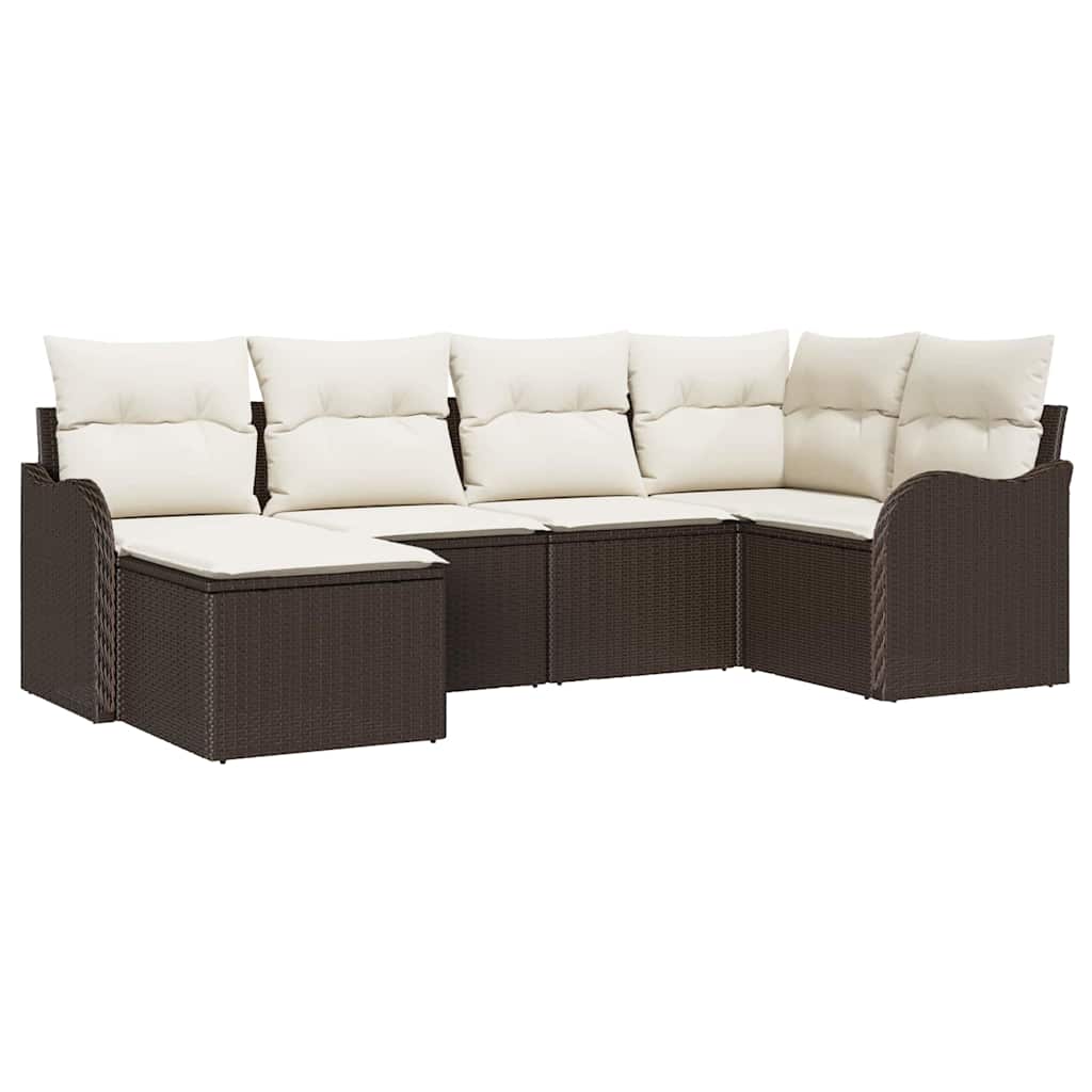 Gartensofa-set Braun Poly-Rattan