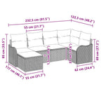 Gartensofa-set Braun Poly-Rattan
