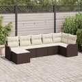 Gartensofa-set Braun Poly-Rattan