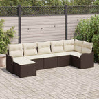 Gartensofa-set Braun Poly-Rattan