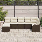 Gartensofa-set Braun Poly-Rattan