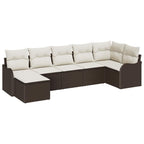 Gartensofa-set Braun Poly-Rattan