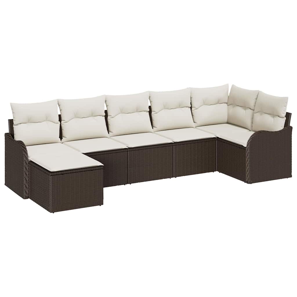 Gartensofa-set Braun Poly-Rattan