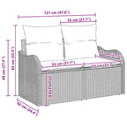Gartensofa-set 7 pcs Beige Poly-Rattan