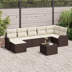 Gartensofa-set Braun Poly-Rattan