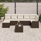 Gartensofa-set Braun Poly-Rattan