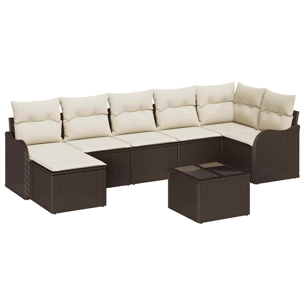 Gartensofa-set Braun Poly-Rattan