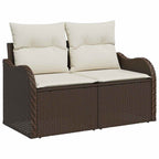 Gartensofa-set Braun Poly-Rattan
