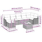 Gartensofa-set Braun Poly-Rattan