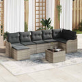 Gartensofa-set Hellgrau Poly-Rattan