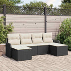 Gartensofa-set Schwarz Poly-Rattan