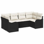 Gartensofa-set Schwarz Poly-Rattan