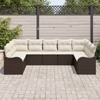 Gartensofa-set Braun Poly-Rattan