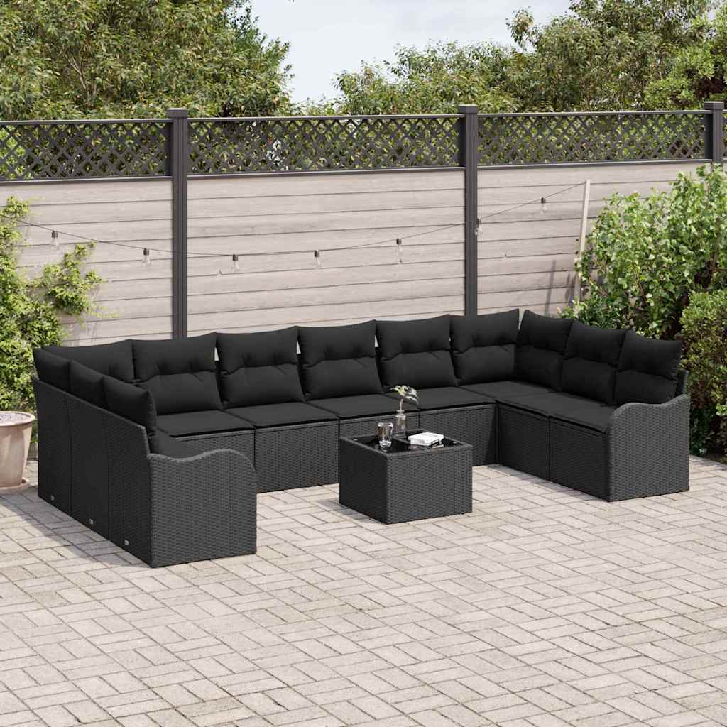 Gartensofa-set Schwarz 55 x 55 x 37 cm Poly-Rattan