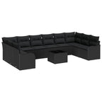 Gartensofa-set Schwarz 55 x 55 x 37 cm Poly-Rattan