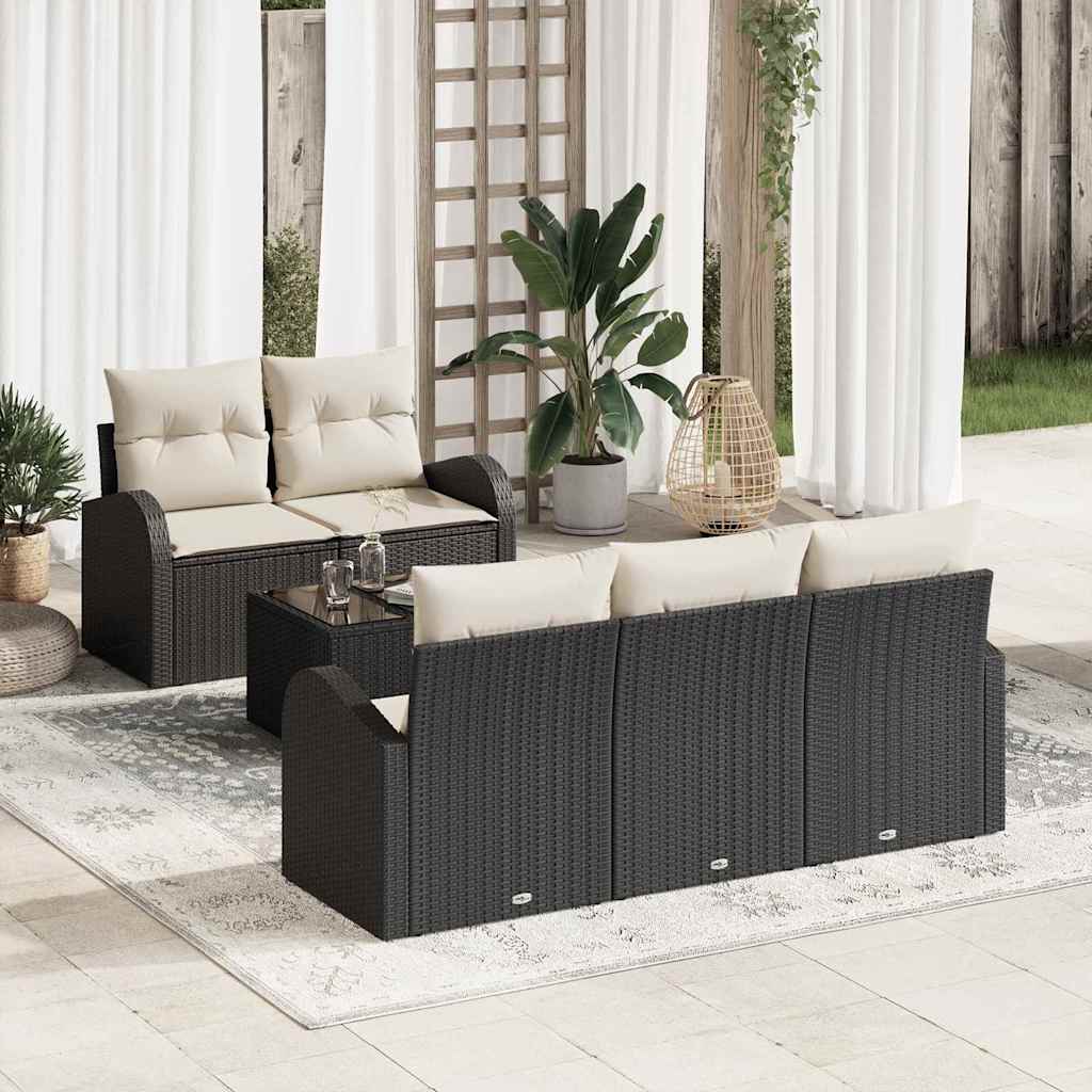 Gartensofa-set Schwarz 55 x 55 x 37 cm Poly-Rattan