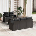 Gartensofa-set Schwarz 55 x 55 x 37 cm Poly-Rattan