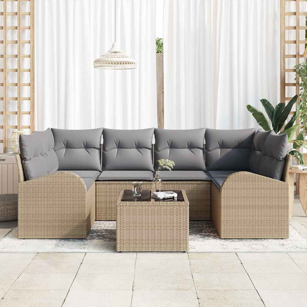 Gartensofa-set Beige 55 x 55 x 37 cm Poly-Rattan