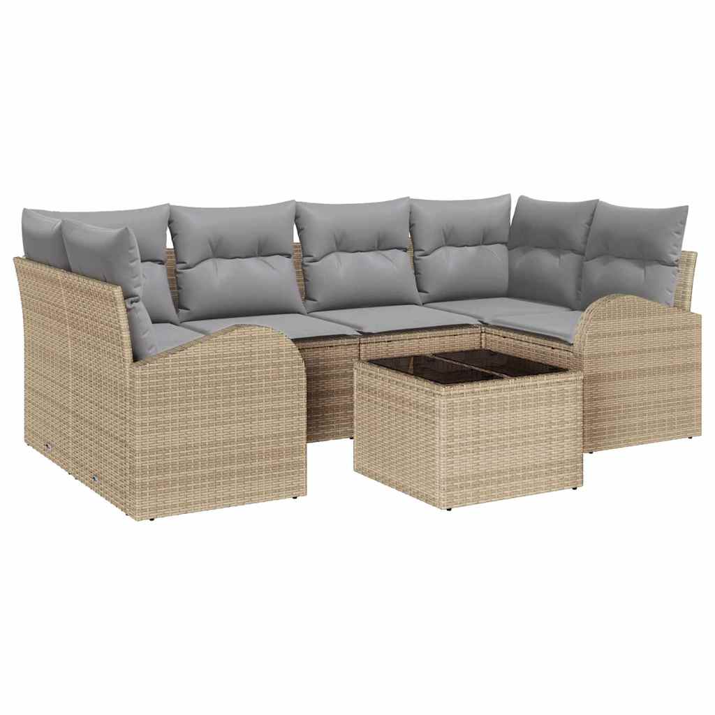Gartensofa-set Beige 55 x 55 x 37 cm Poly-Rattan