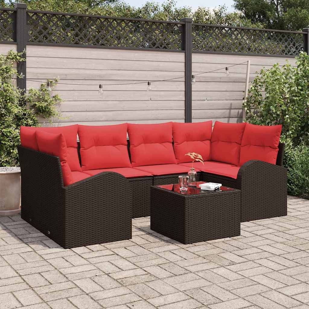 Gartensofa-set Braun 55 x 55 x 37 cm Poly-Rattan