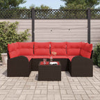 Gartensofa-set Braun 55 x 55 x 37 cm Poly-Rattan