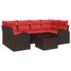 Gartensofa-set Braun 55 x 55 x 37 cm Poly-Rattan