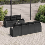 Gartensofa-set Schwarz 55 x 55 x 37 cm Poly-Rattan