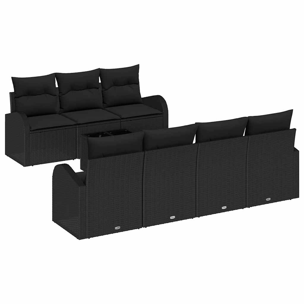 Gartensofa-set Schwarz 55 x 55 x 37 cm Poly-Rattan