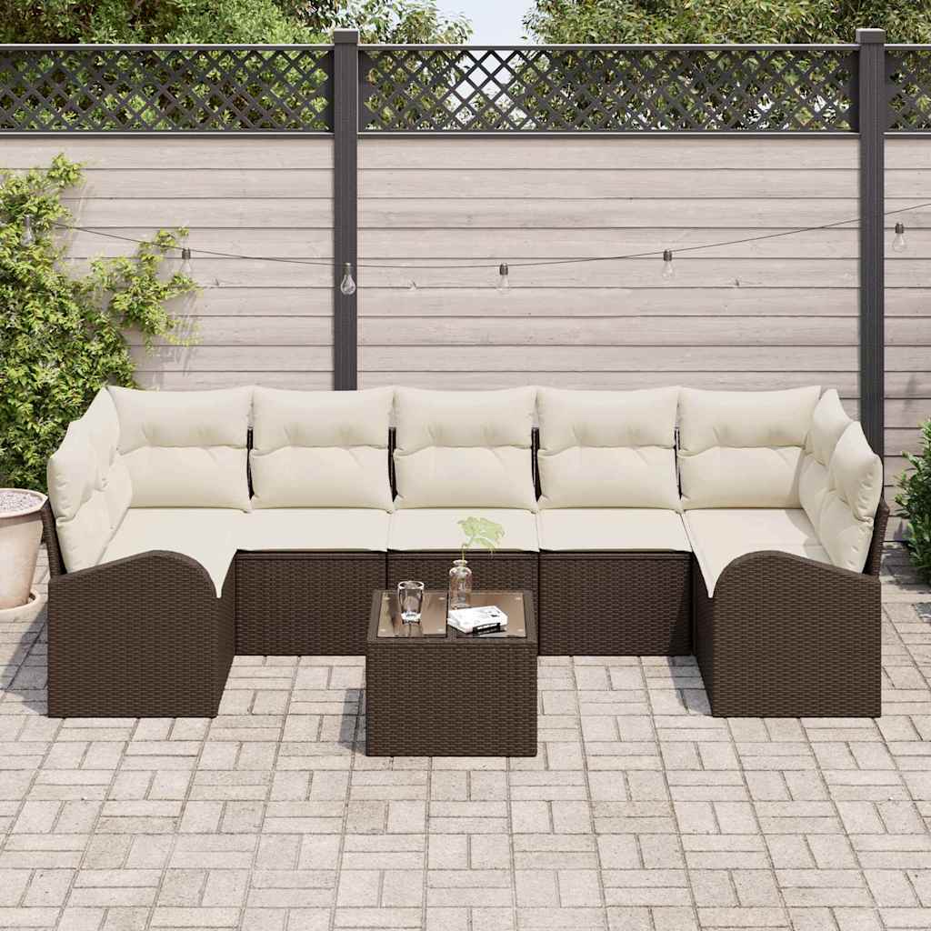Gartensofa-set Braun 55 x 55 x 37 cm Poly-Rattan
