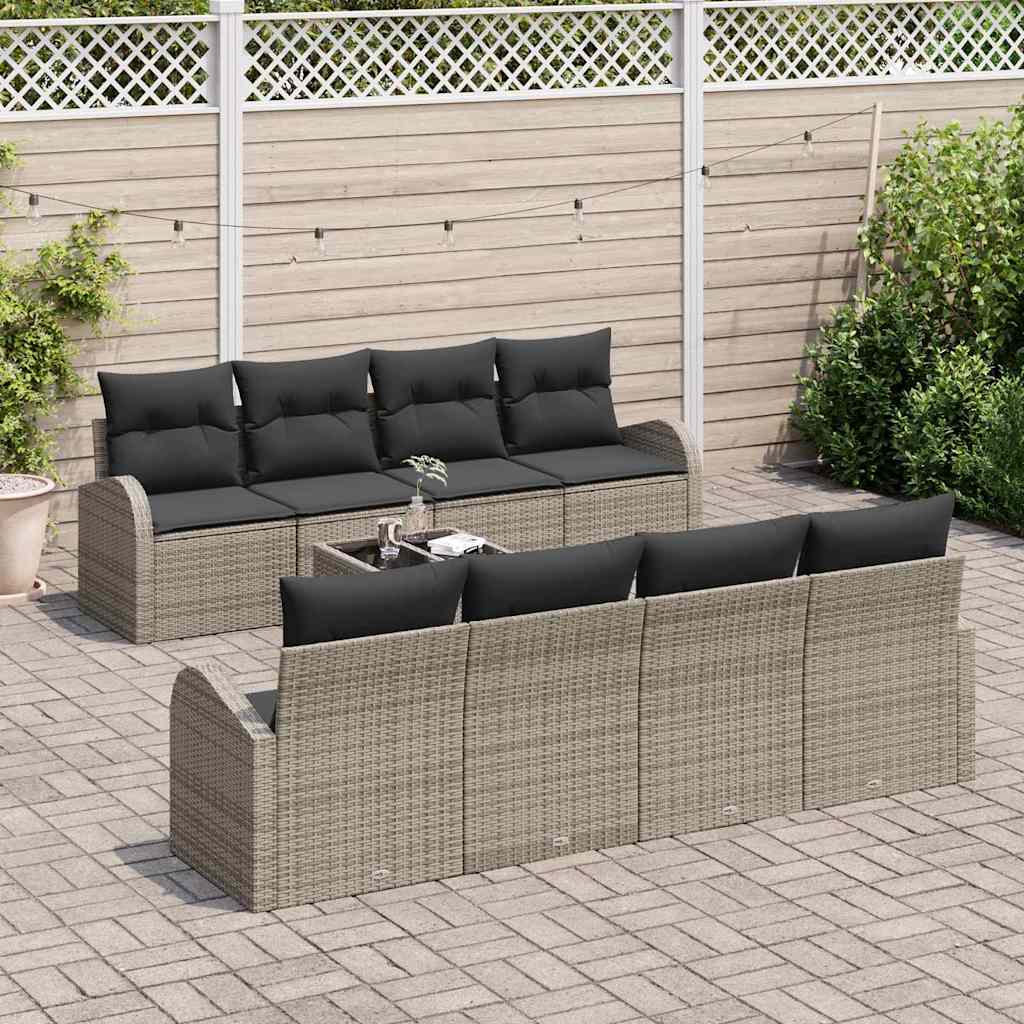 Gartensofa-set Grau 55 x 55 x 37 cm Poly-Rattan