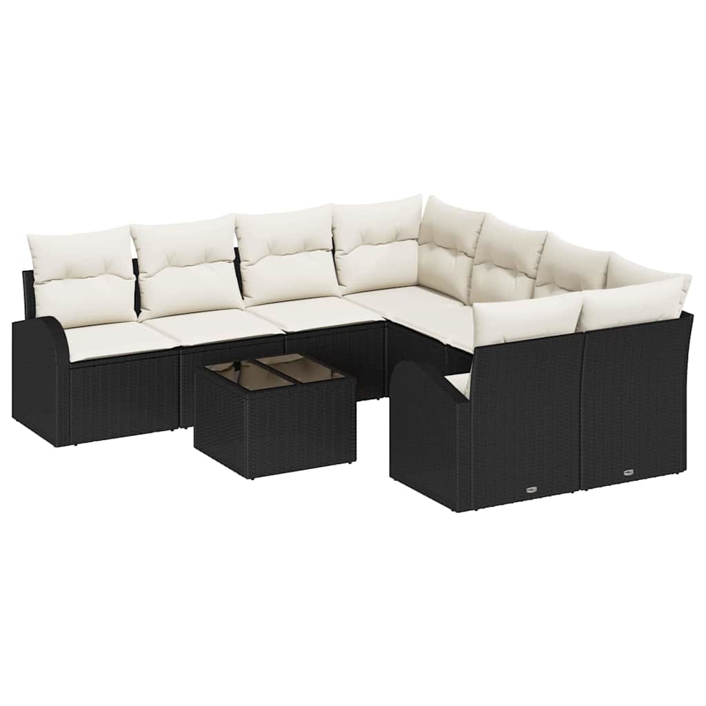 Gartensofa-set Schwarz 55 x 55 x 37 cm Poly-Rattan