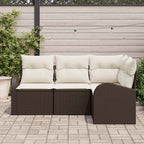Gartensofa-set Braun Poly-Rattan