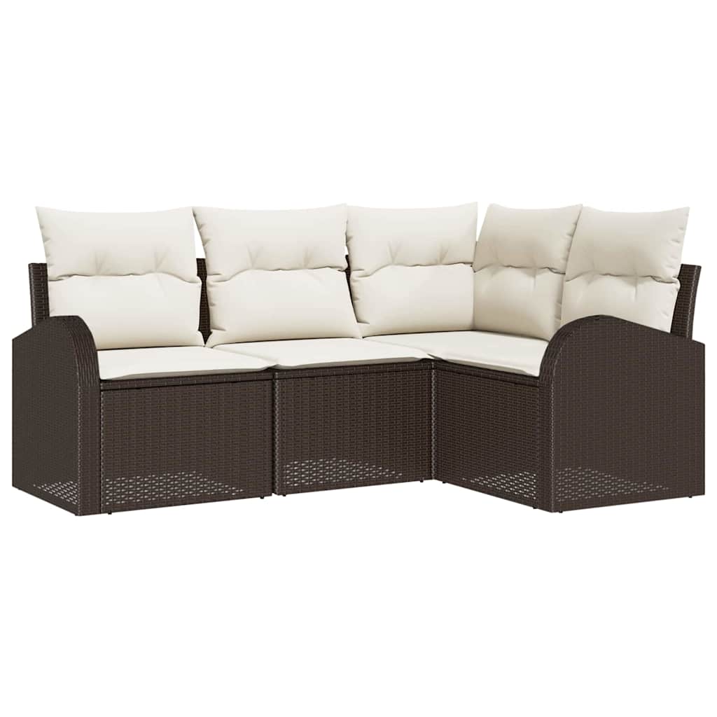 Gartensofa-set Braun Poly-Rattan