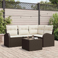Gartensofa-set Braun Poly-Rattan