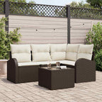 Gartensofa-set Braun Poly-Rattan