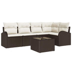 Sofa Set mit Kissen Braun Polyester