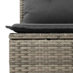 Sofa Set mit Kissen Grau Polyester