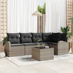 Sofa Set mit Kissen Grau Polyester