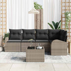 Sofa Set mit Kissen Grau Polyester