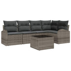 Sofa Set mit Kissen Grau Polyester