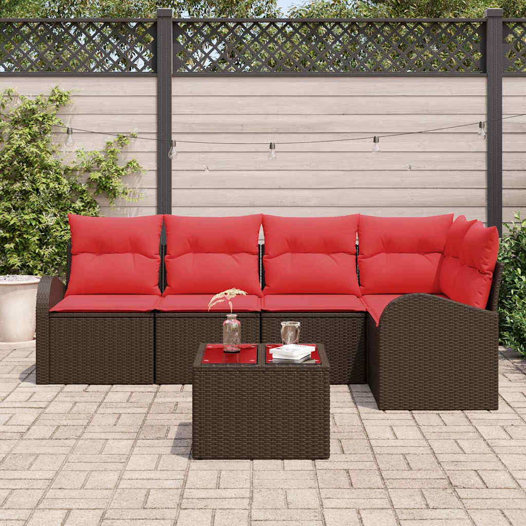 Gartensofa-set Braun Poly-Rattan