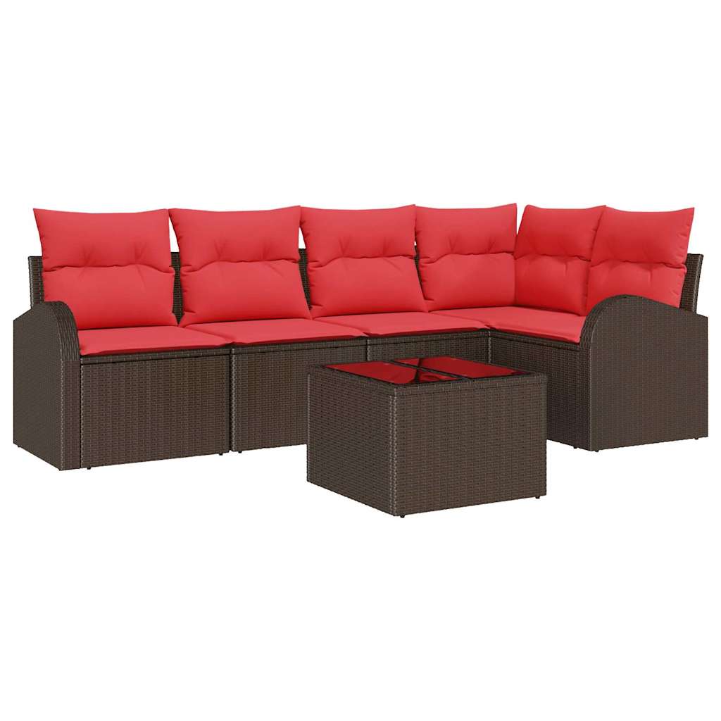 Gartensofa-set Braun Poly-Rattan