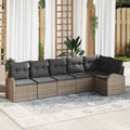 Gartensofa-set Grau Poly-Rattan