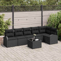 Gartensofa-set Schwarz Poly-Rattan