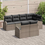 Gartensofa-set Grau Poly-Rattan