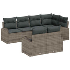 Gartensofa-set Grau Poly-Rattan