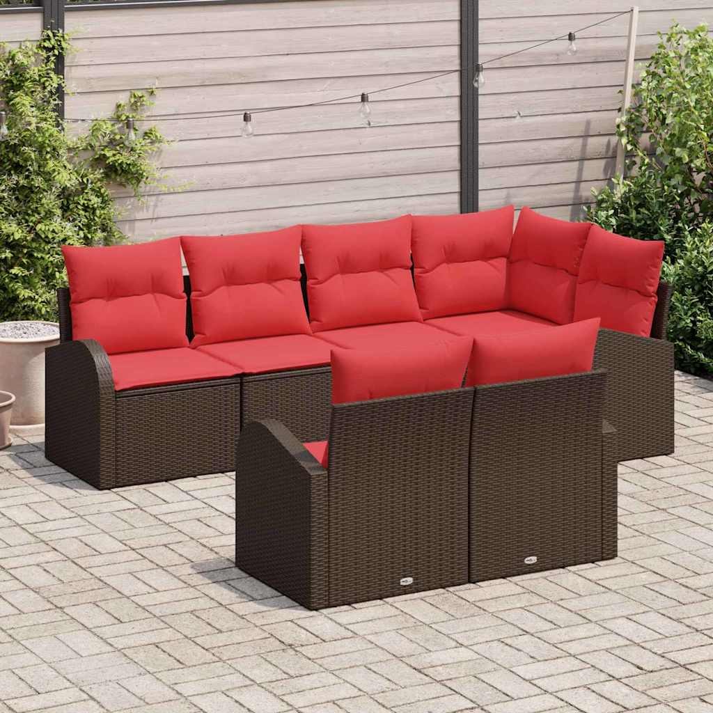 Gartensofa-set Braun Poly-Rattan