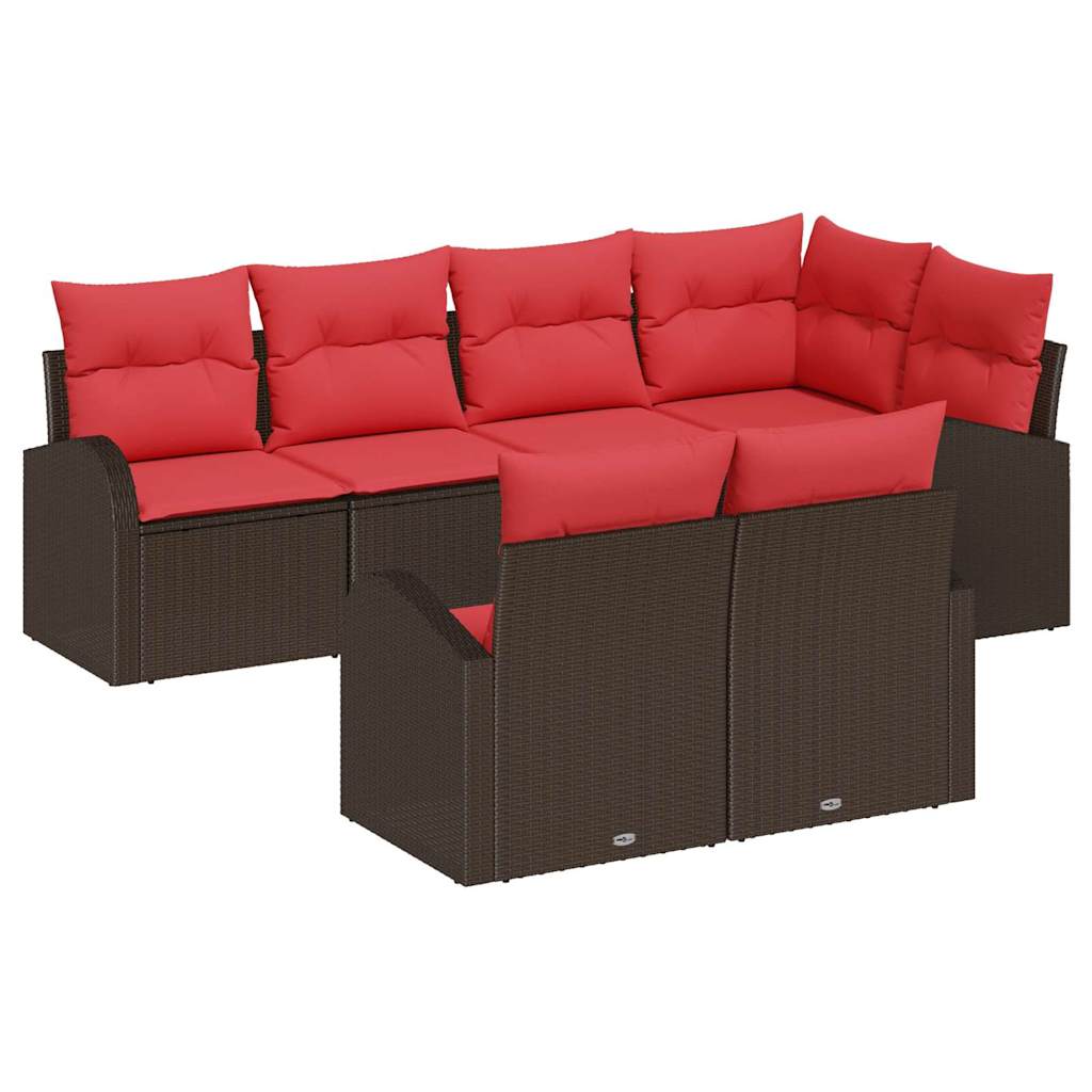 Gartensofa-set Braun Poly-Rattan