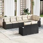Gartensofa-set 8 pcs Poly-Rattan