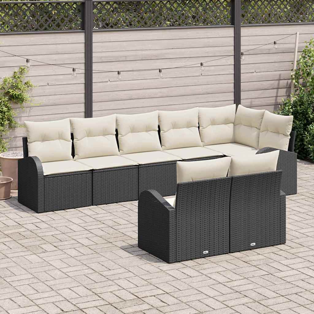 Gartensofa-set 8 pcs Poly-Rattan